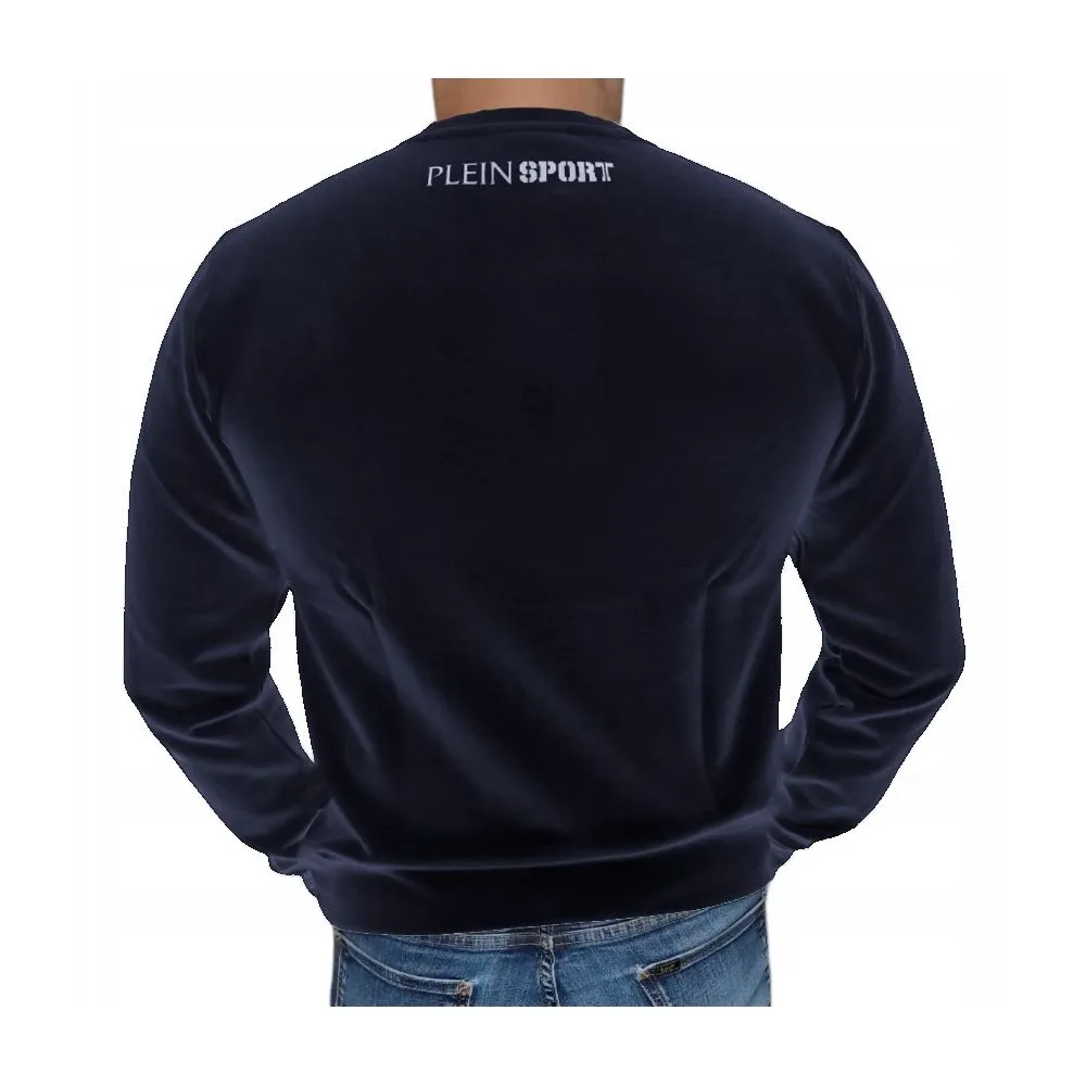Plein Sport Men's Blue Cotton Men's Sweater