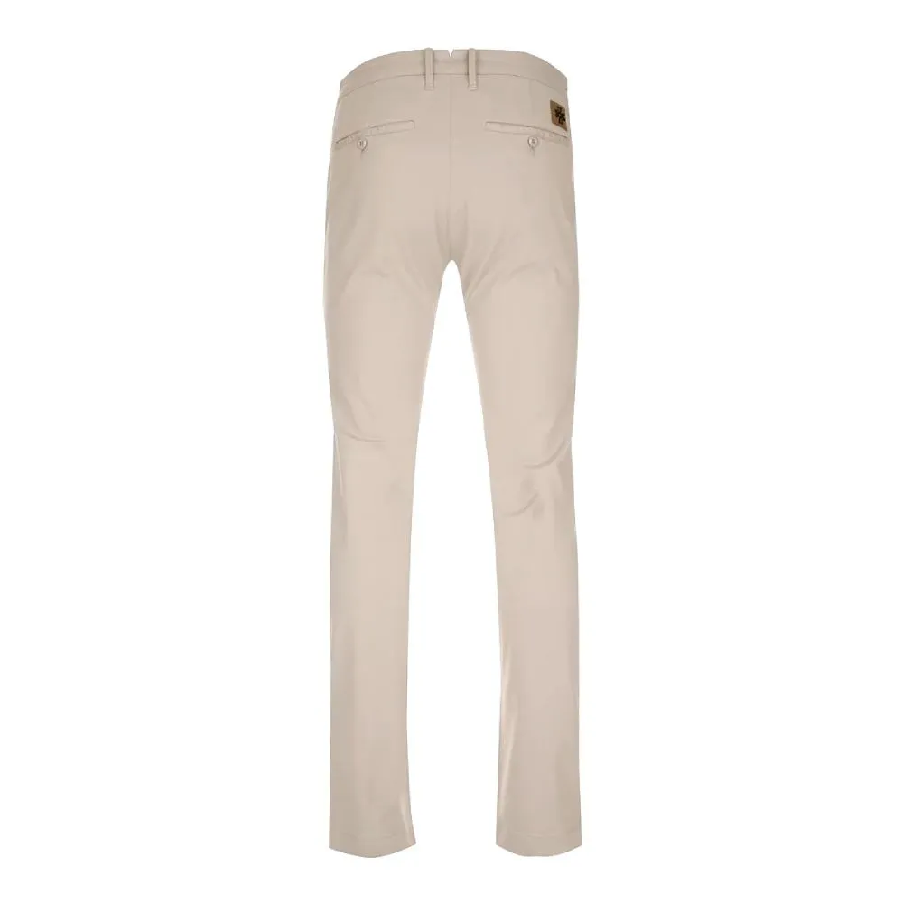 Jacob Cohen Men's Beige Cotton Chino Trousers  Slim Fit Elegance