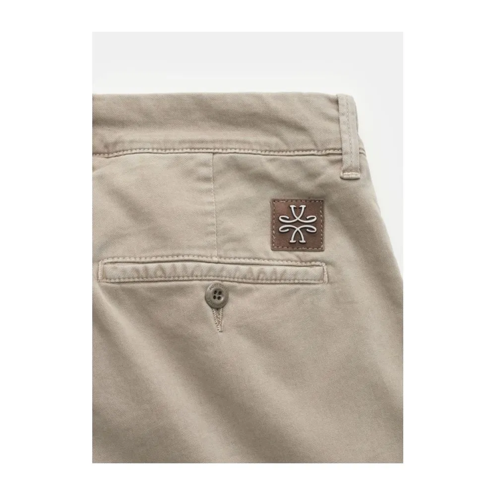 Jacob Cohen Men's Beige Cotton Chino Trousers  Slim Fit Elegance