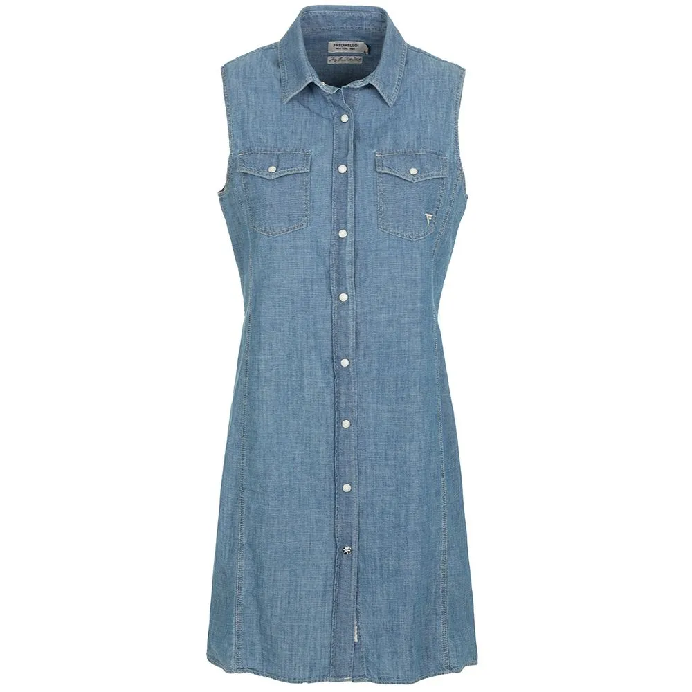 Fred Mello Women's Sleeveless Denim Delight Dress
