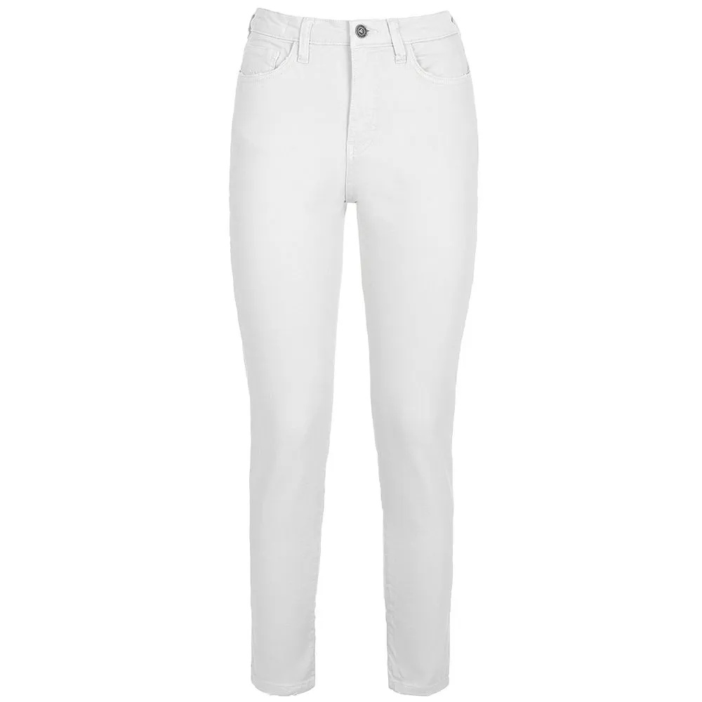 Fred Mello Women's Chic White Cotton Blend Trousers for Women