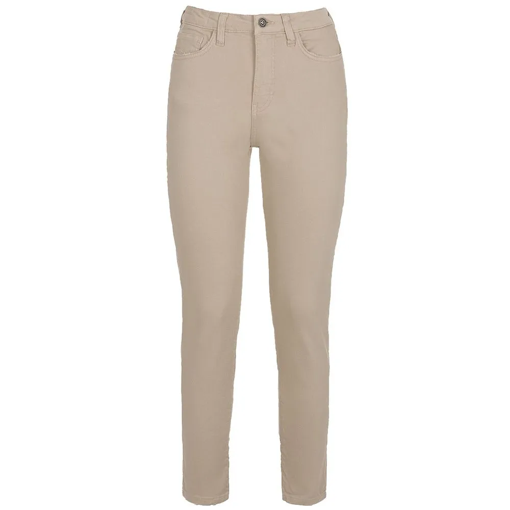 Fred Mello Women's Chic Beige Five-Pocket Women's Trousers