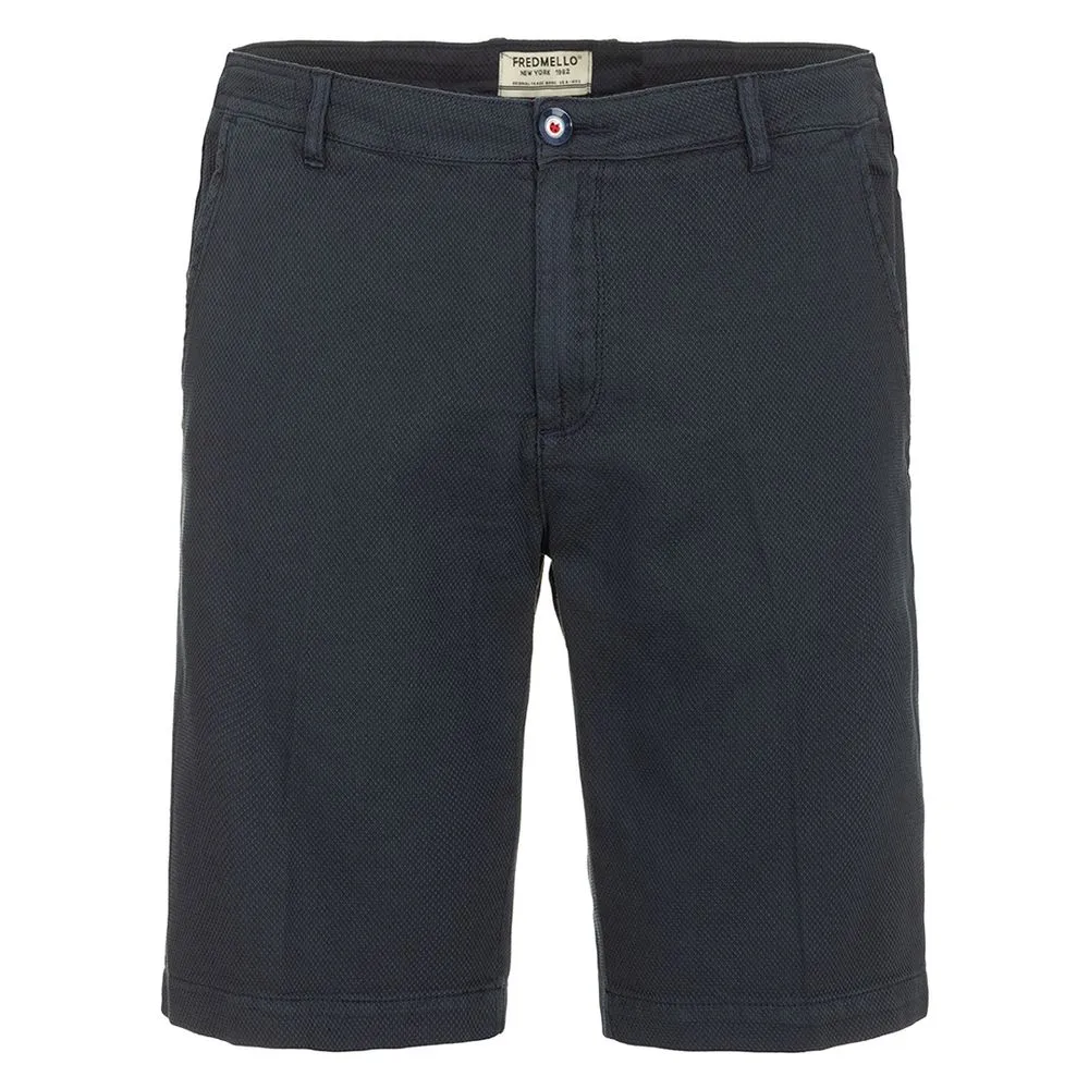 Fred Mello Men's Chic Blue Cotton Bermuda Shorts