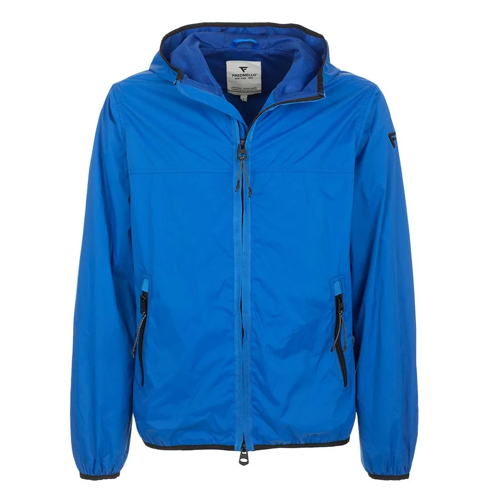 Fred Mello Men's Sleek Light Blue Technical Jacket