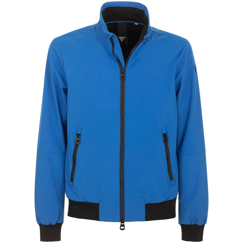 Fred Mello Men's Sleek Blue Technical Fabric Jacket