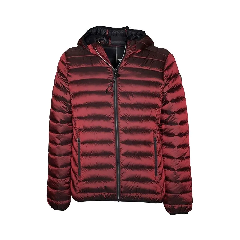 Fred Mello Men's Elegant Pink Padded Jacket with Hood