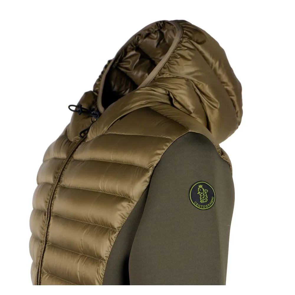 Centogrammi Men's Sleek Nylon Down Jacket - Duck-Padded Warmth