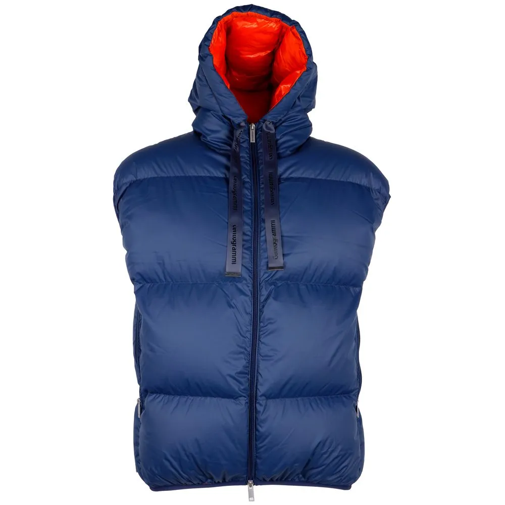 Centogrammi Men's Elegant Sleeveless Blue Down Jacket