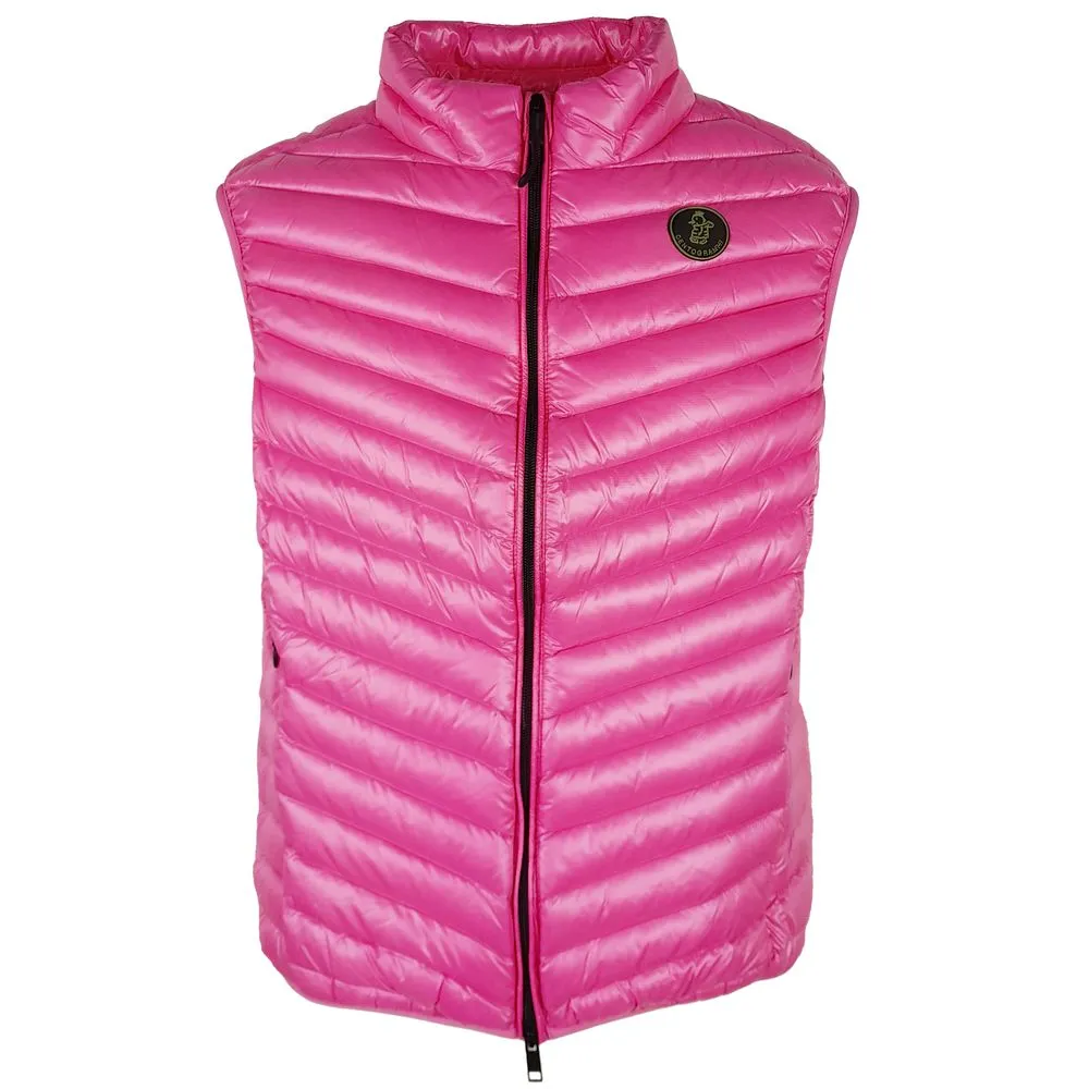 Centogrammi Women's Chic Pink Nylon Down Vest for Her