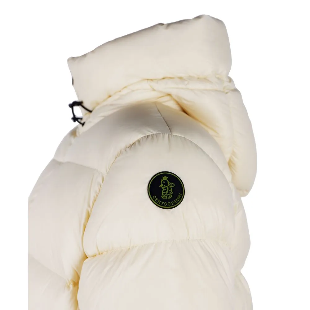 Centogrammi Women's Elegant Cream Puffer Jacket