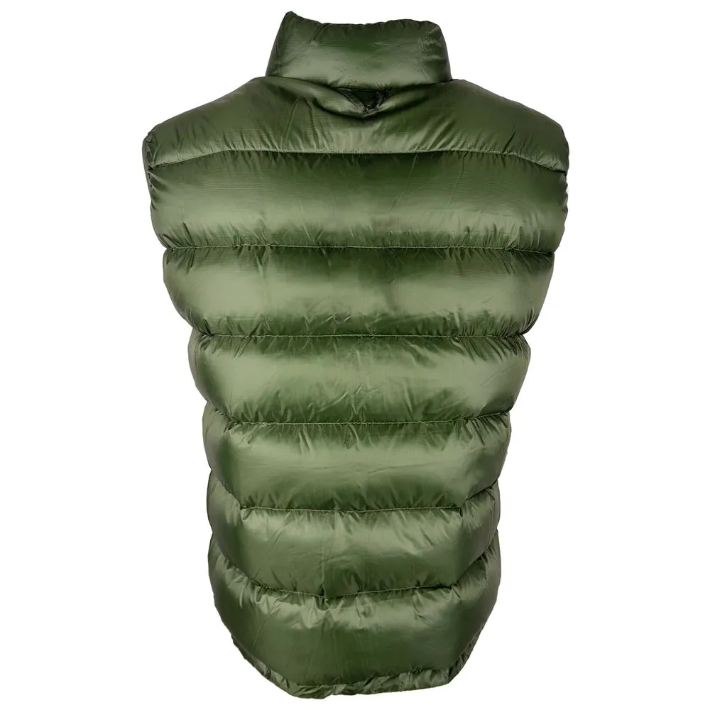 Centogrammi Men's Chic Reversible Green & Grey Duck Down Vest