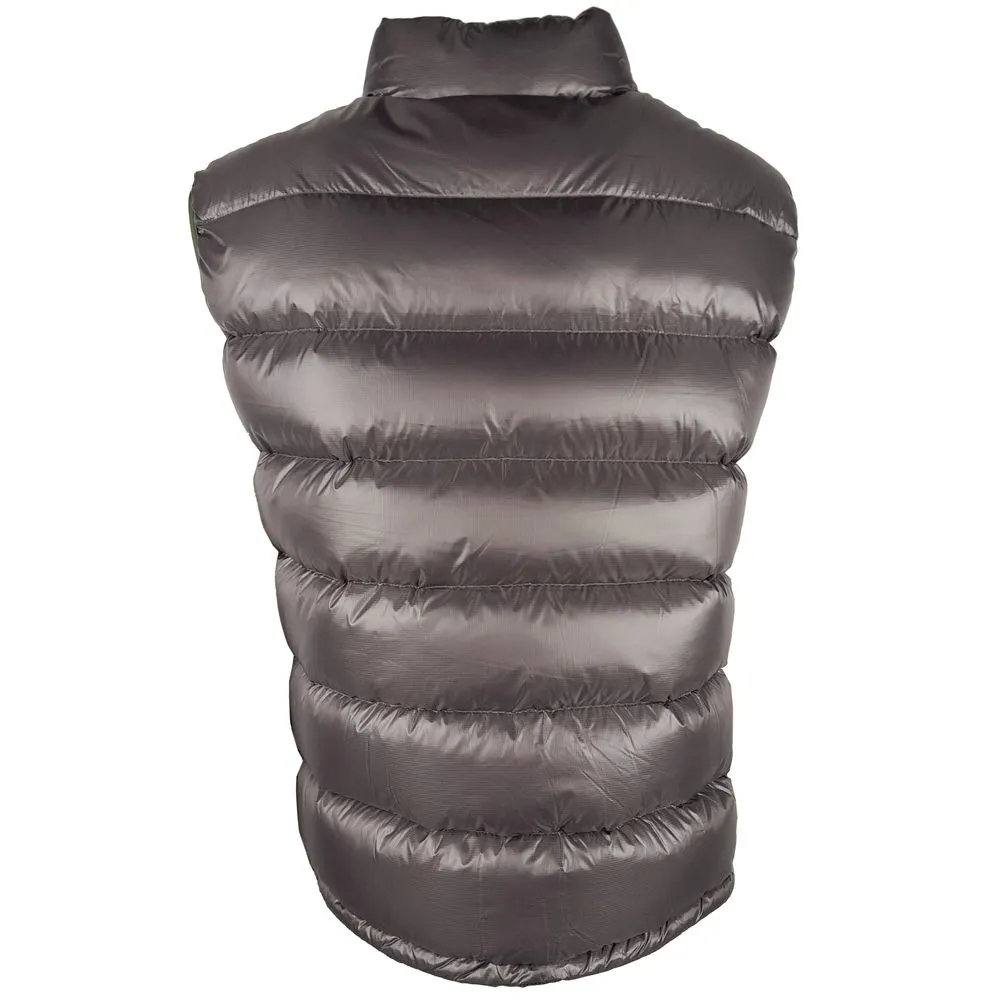 Centogrammi Men's Chic Reversible Green & Grey Duck Down Vest