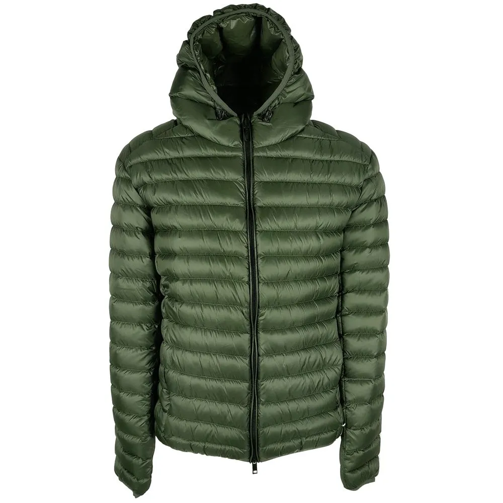 Centogrammi Men's Sumptuous Green Nylon Down Jacket