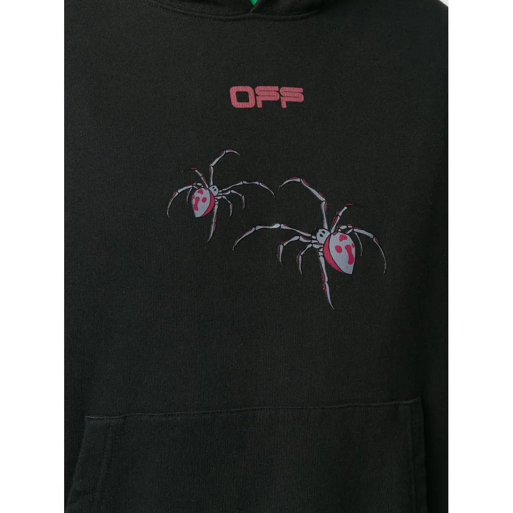 Off-White Men's Arachno Oversized Hooded Sweatshirt in Black