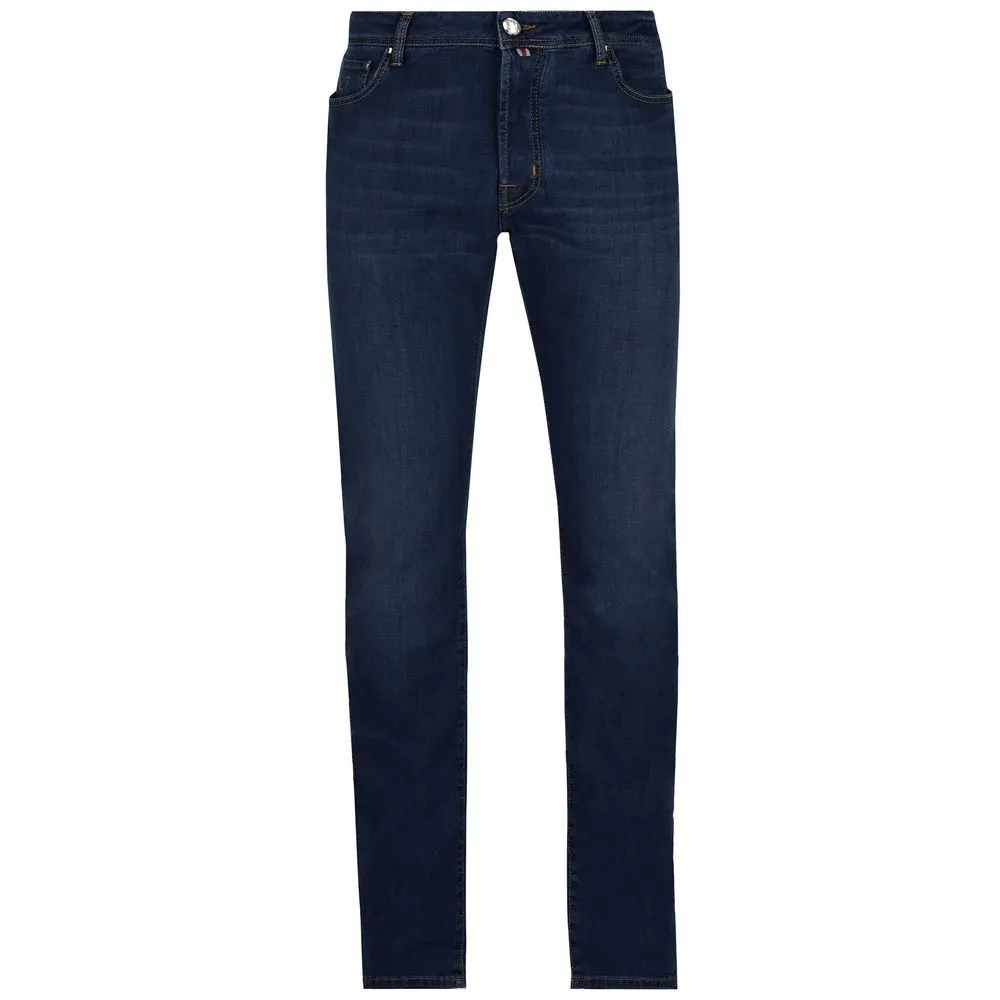 Jacob Cohen Men's Sleek Dark Blue Slim Fit Denim Elegance