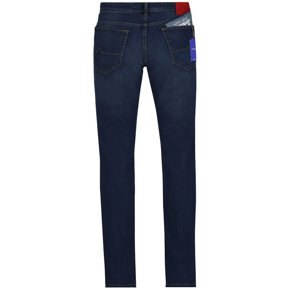 Jacob Cohen Men's Sleek Dark Blue Slim Fit Denim Elegance