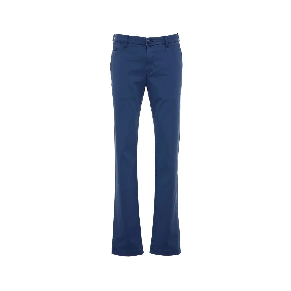 Jacob Cohen Men's Elegant Slim Fit Chino Trousers in Blue