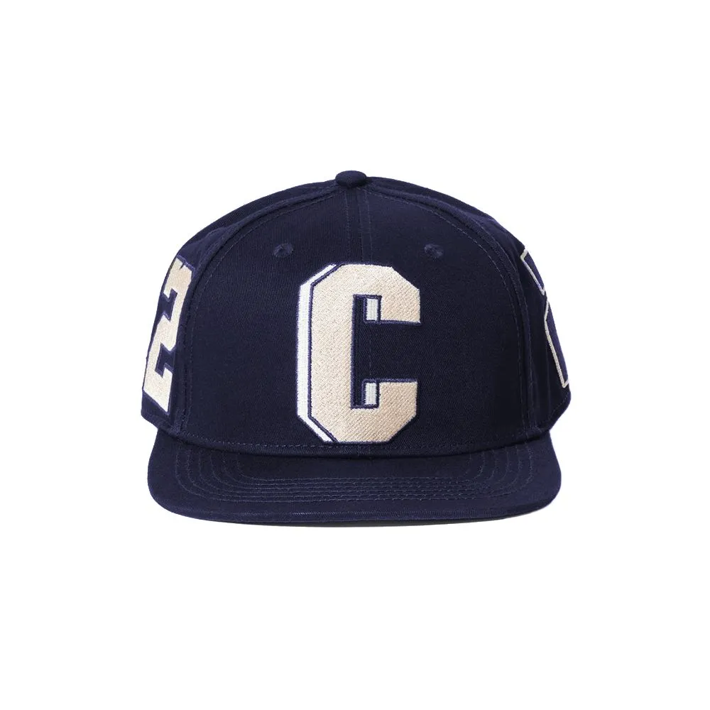 Comme Des Fuckdown Men's Embroidered Logo Flat Visor Cap in Blue