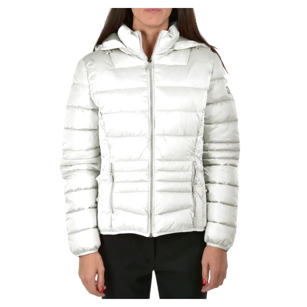 Yes Zee Women's Chic White Short Jacket With Hood