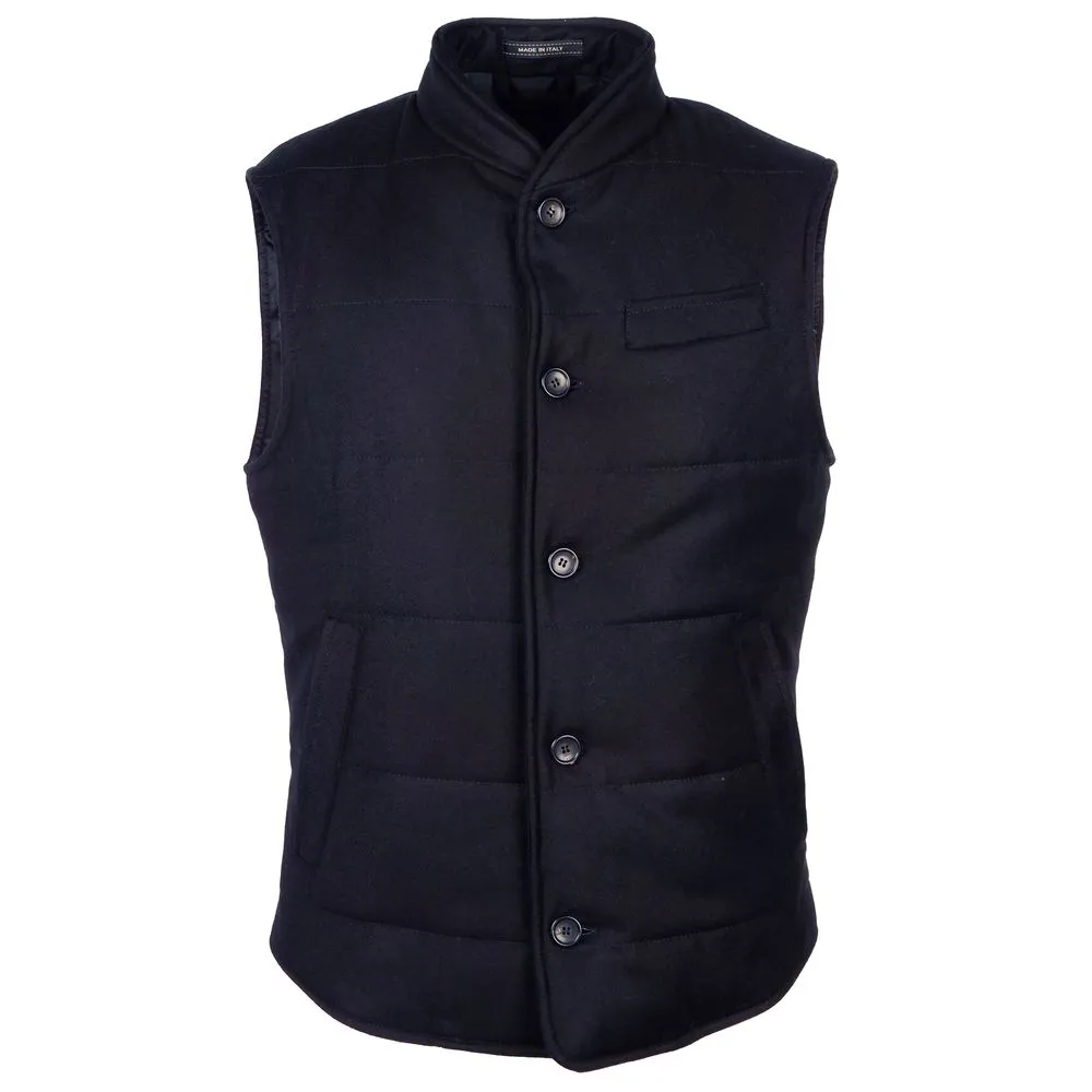 Made in Italy Men's Elegant Wool Cashmere Blend Men's Vest