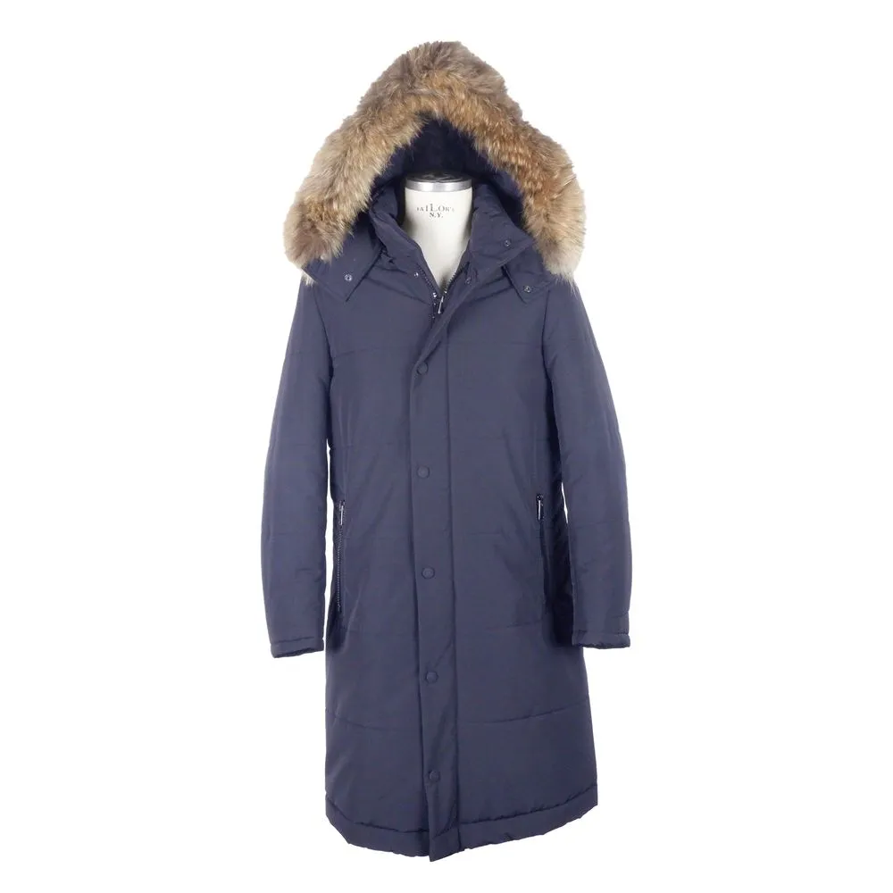 Made in Italy Men's Blue Wool Men's Jacket