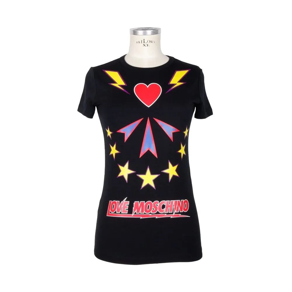 Love Moschino Women's Chic Love Moschino Printed Cotton Tee