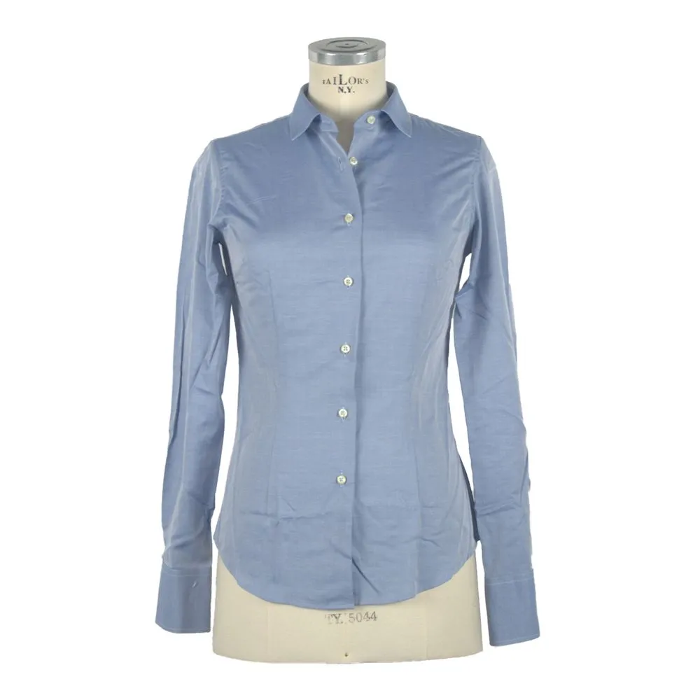 Made in Italy Women's Elegant Slim Fit Long Sleeve Blouse