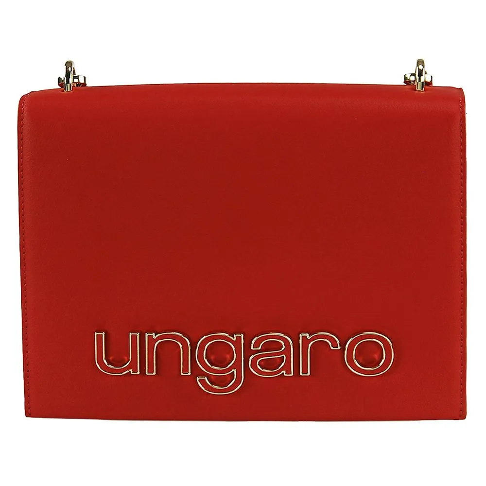 Ungaro Women's Chic Calfskin Shoulder Bag with Metal Logo