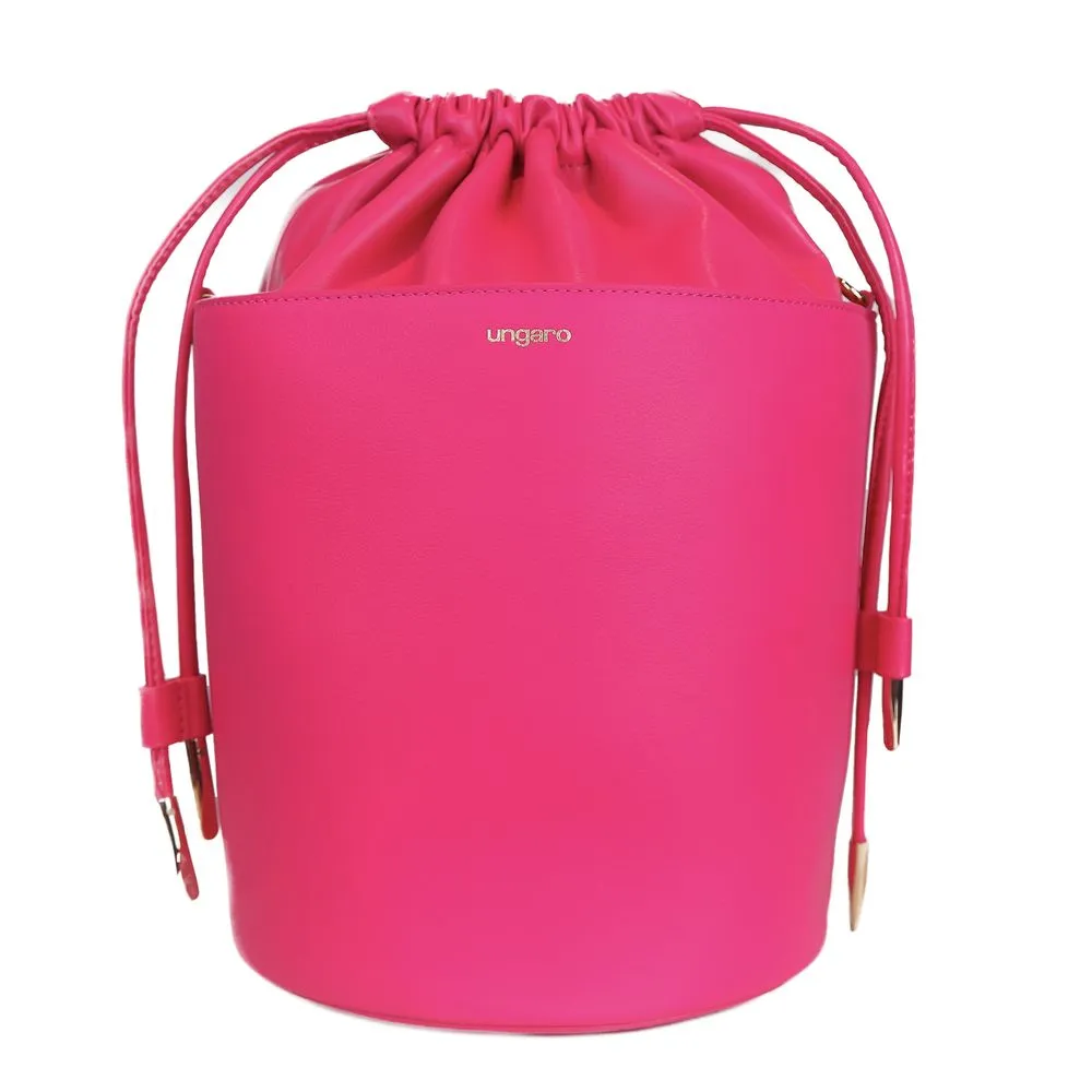 Ungaro Women's Fuchsia Elegance Leather Bucket Bag