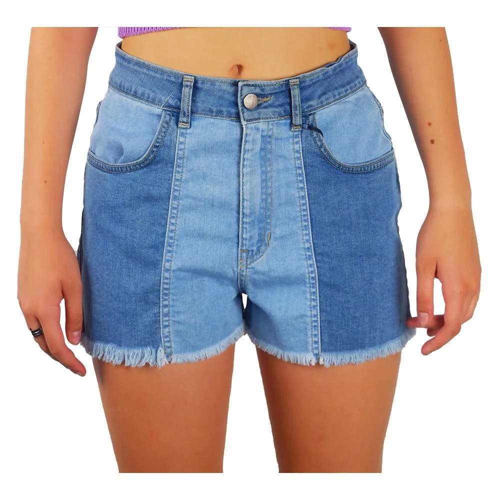 Comme Des Fuckdown Women's Chic Raw Hem Denim Shorts