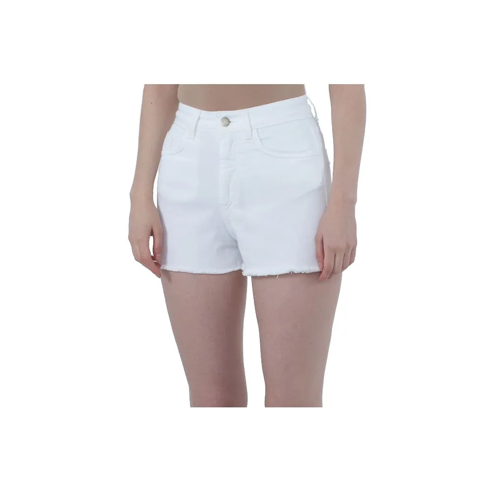 Comme Des Fuckdown Women's Chic Raw Hem Logo Cotton Shorts