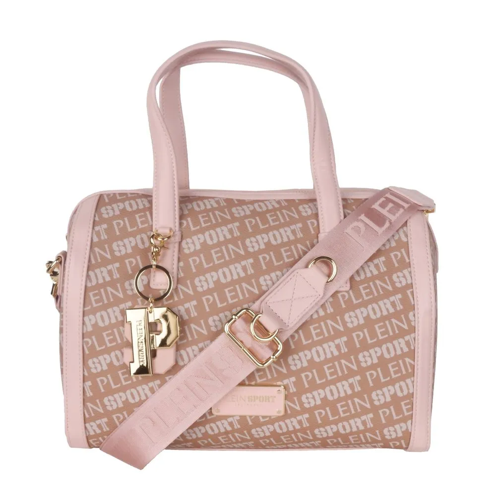 Plein Sport Women's Chic Pink Eco-Leather Crossbody Bag