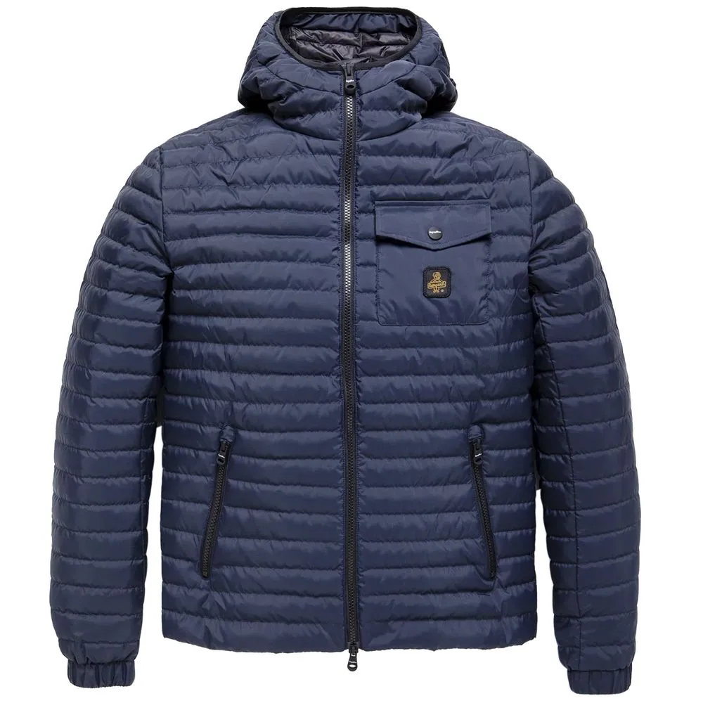 Refrigiwear Men's Chic Ultra-Light Down Jacket with Adjustable Hood