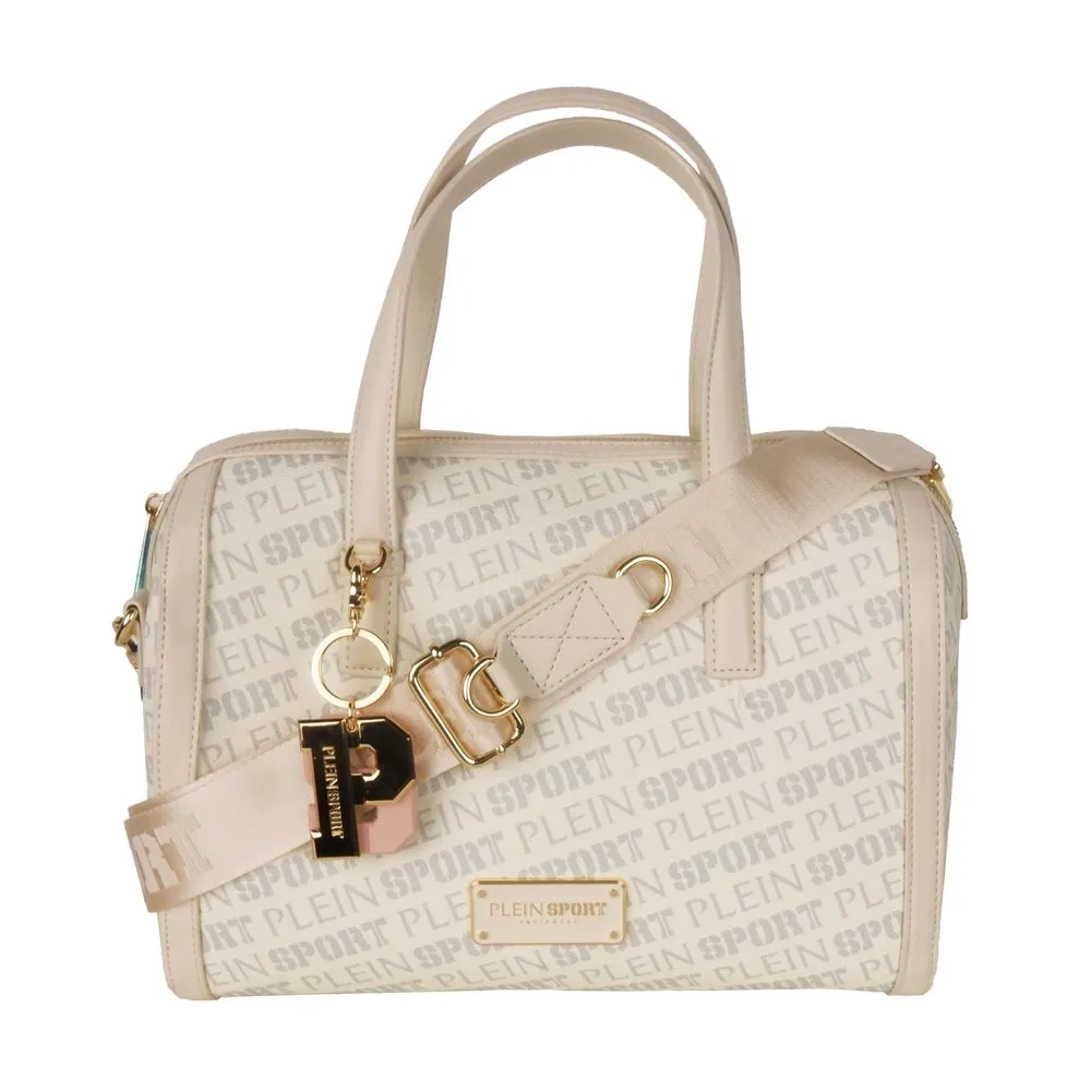 Plein Sport Women's Chic White Eco-Leather Crossbody Bag