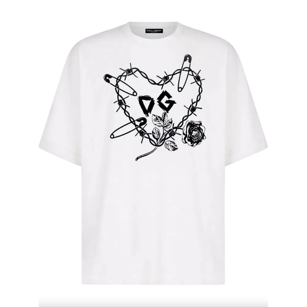 Dolce & Gabbana White Cotton Men T-Shirt