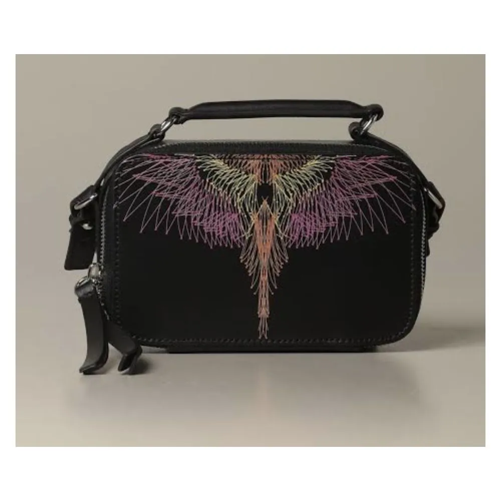 Marcelo Burlon Women's Elegant Black Leather Crossbody Bag