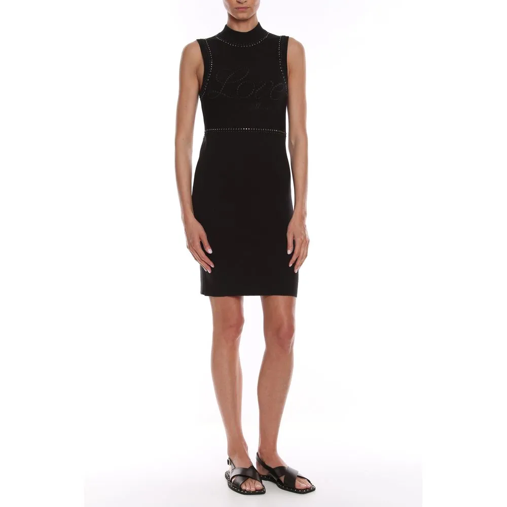 Love Moschino Women's Chic Beaded Sleeveless Cotton Dress