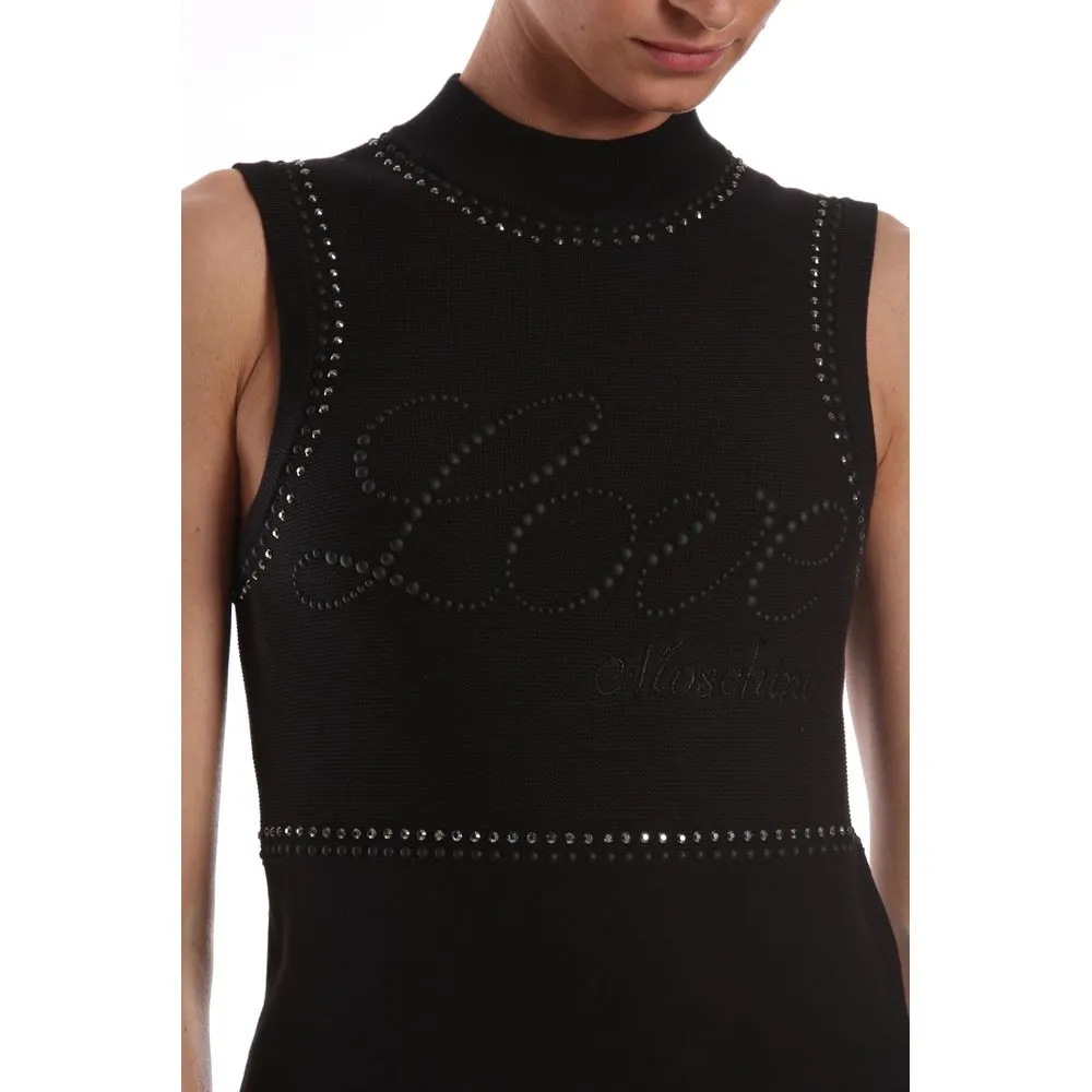 Love Moschino Women's Chic Beaded Sleeveless Cotton Dress