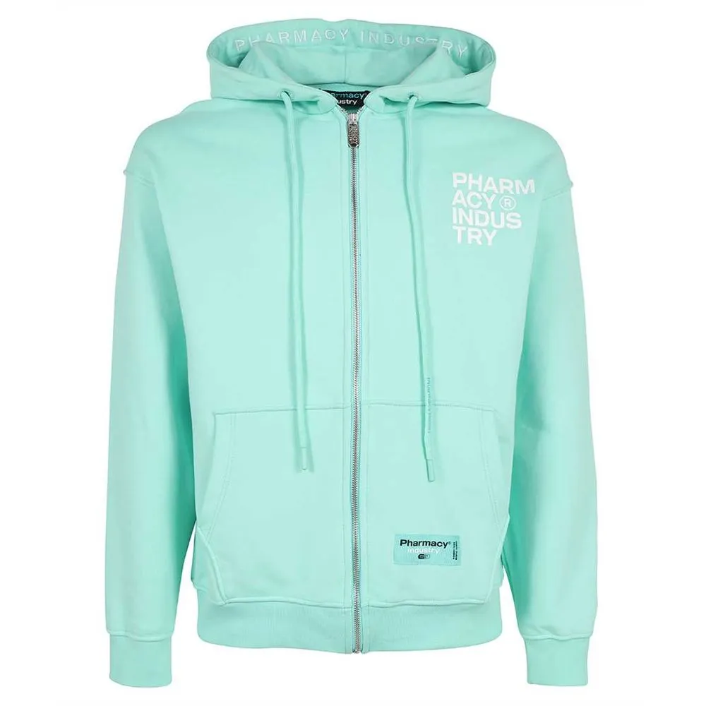 Pharmacy Industry Men's Green Cotton Men's Hooded Sweatshirt
