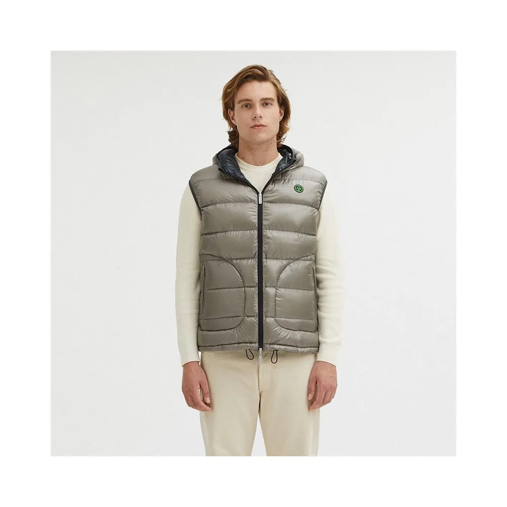 Centogrammi Men's Gray Nylon Men's Reversible Vest