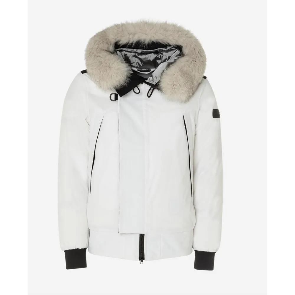 Peuterey Men's Elegant Four-Pocket Jacket with Genuine Fox Fur Hood