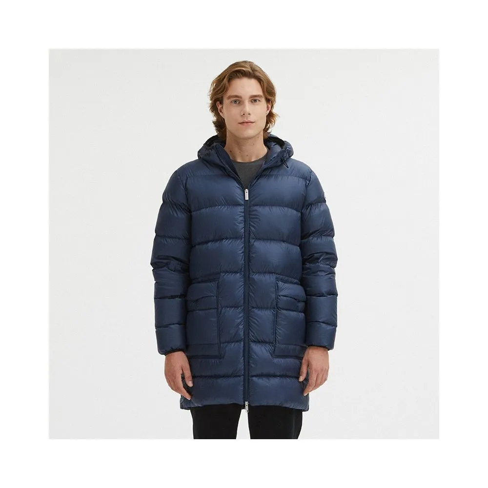 Centogrammi Men's Elegant Blue Hooded Jacket