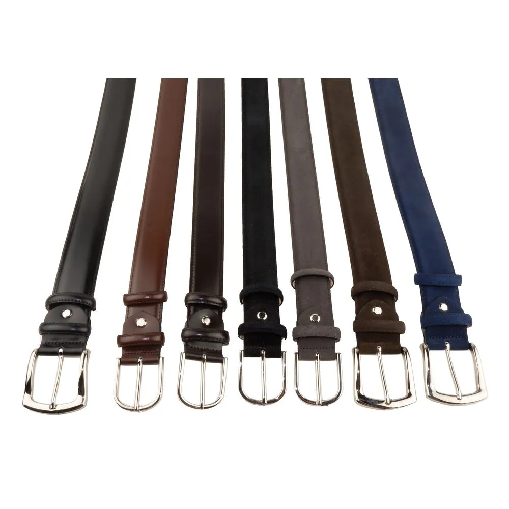 Made in Italy Men's Elegant Italian Leather Belt Ensemble