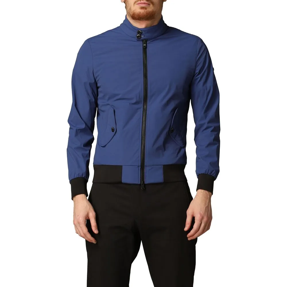 Refrigiwear Men's Elegant Blue Bielastic Bomber Jacket