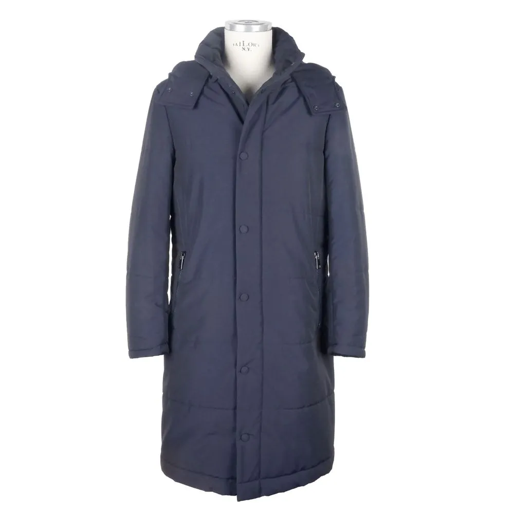 Made in Italy Men's Blue Wool Men's Jacket
