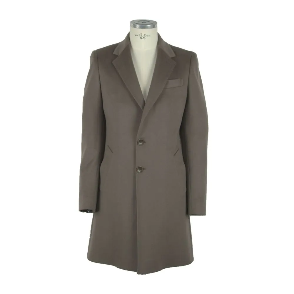 Made in Italy Brown Wool Men Jacket