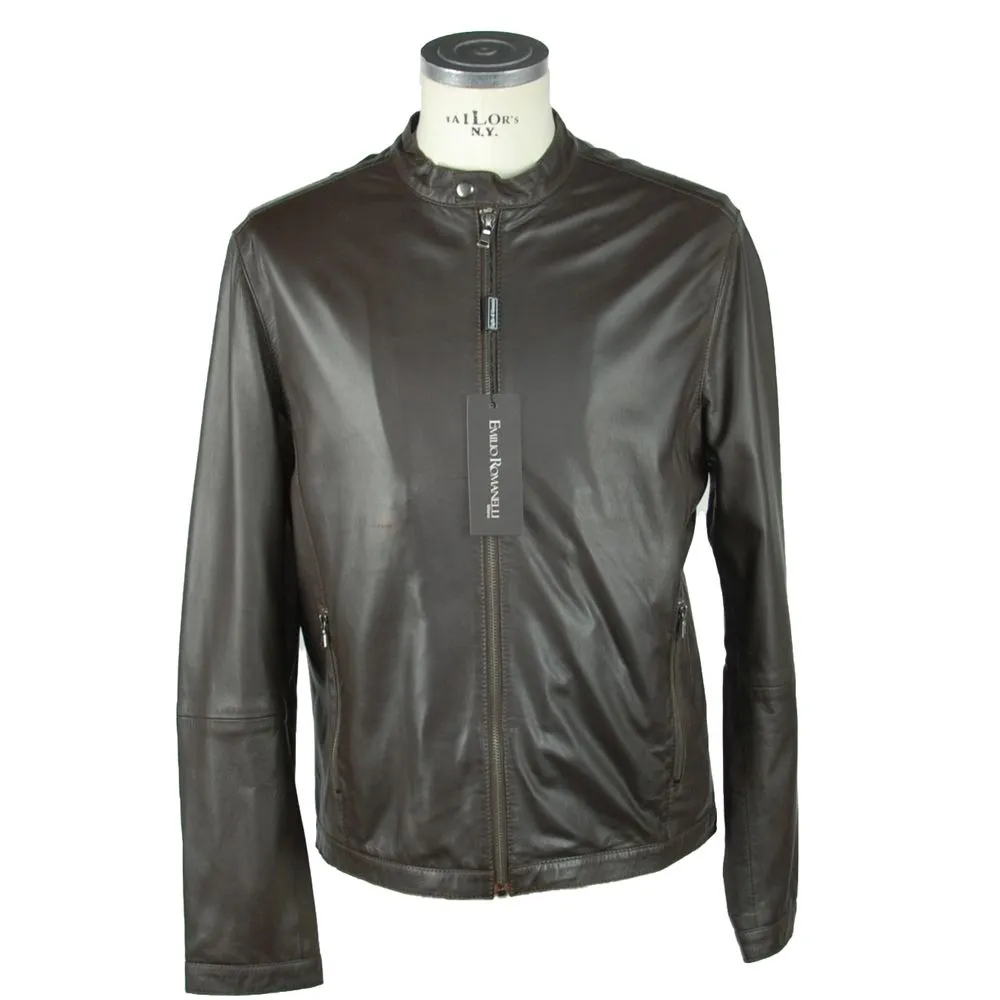 Emilio Romanelli Men's Emilio Romanelli Elegant Leather Jacket