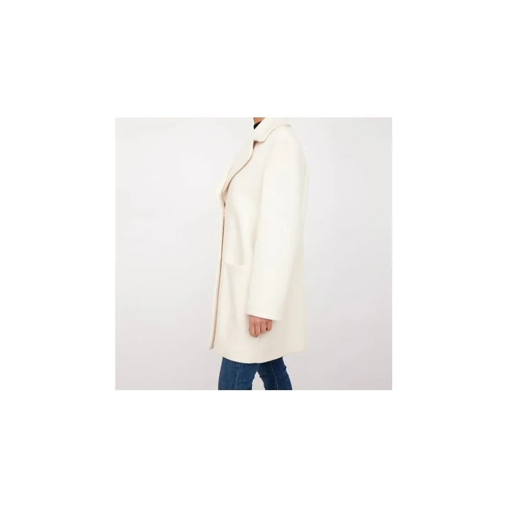 Love Moschino Women's Chic White Winter Elegance Long Coat