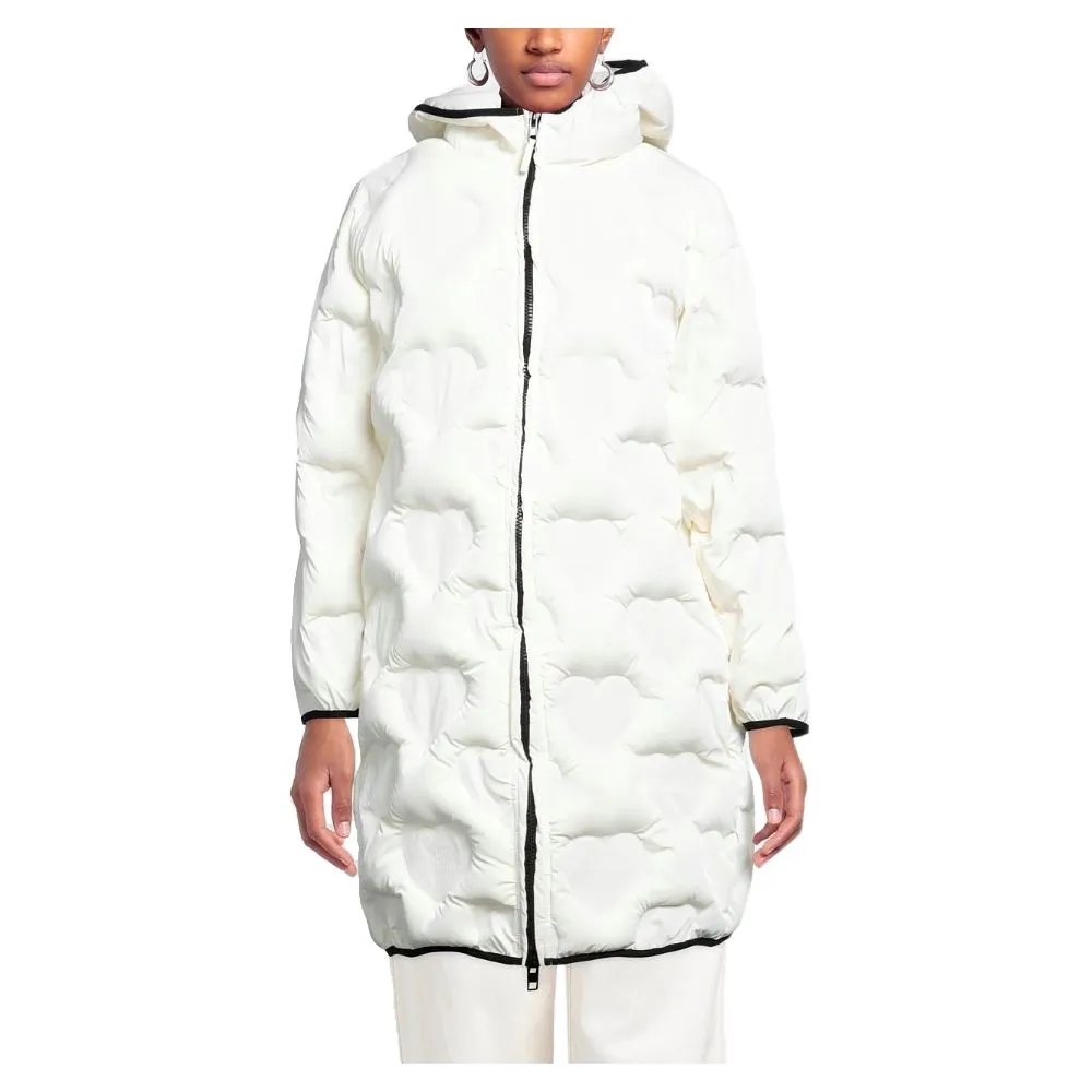 Love Moschino Women's Chic Quilted Heart Long Down Jacket