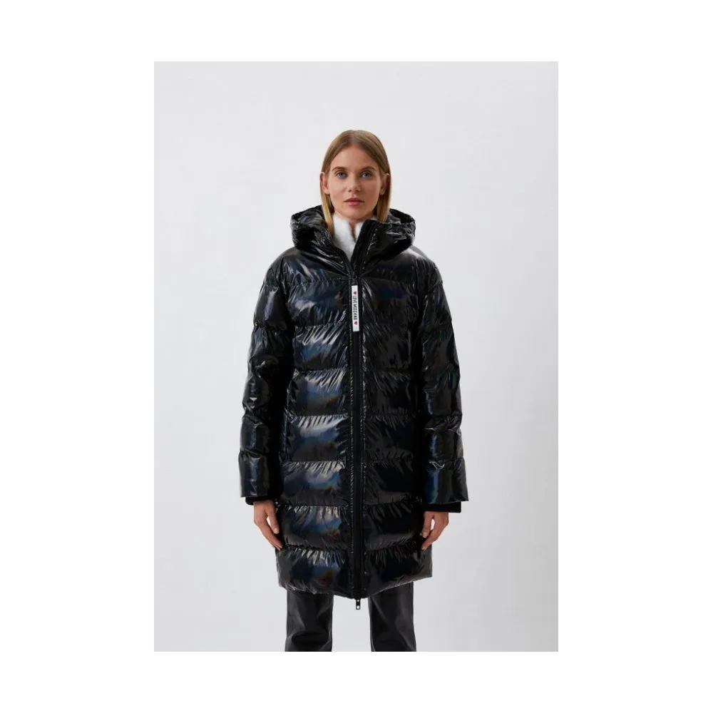Love Moschino Women's Elegant Painted Effect Long Down Jacket